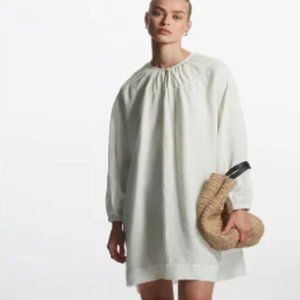 COS Oversized Gathered Mini Dress